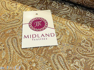 Metallic Paisley brocade Banarsi fabric 44' Wide M248 Mtex - Midland Textiles & Fabric