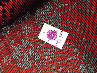 Pin striped Floral Burnout Georgette Chiffon fabric 45" M145-36-37 Mtex - Midland Textiles & Fabric