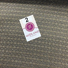 Gold and Black Diamond tribal Aztec Indian Banarsi Brocade 45" Wide M376 Mtex - Midland Textiles & Fabric