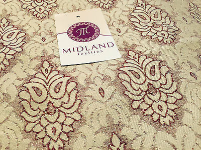 Indian Banarsi Floral Ornamental Motif Woven Brocade fabric 44" M242 Mtex - Midland Textiles & Fabric