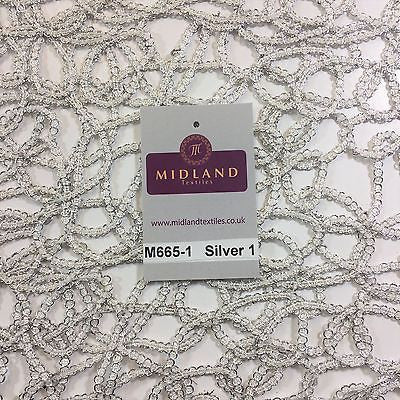 Metallic Wedding Net Mesh lace Dress fabric 50