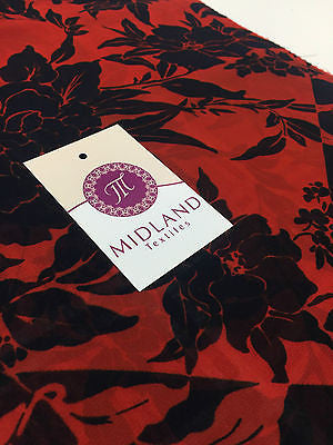 Vintage floral printed Light chiffon high street dress fabric 58' M401 Mtex - Midland Textiles & Fabric