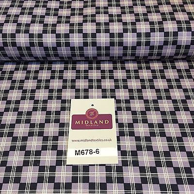 Mauve Highland Scottish Tartan 100% Cotton craft & quilting fabric 45' M678 - Midland Textiles & Fabric