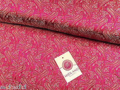 Metallic Paisley brocade Banarsi fabric 44