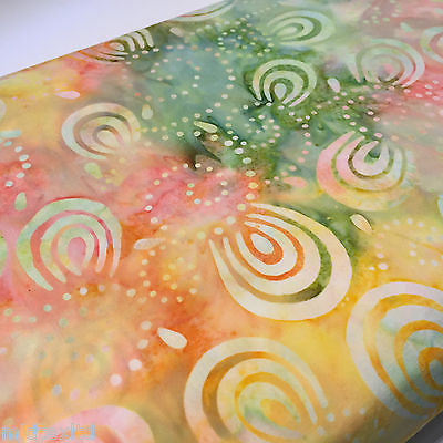 Swirl and dot design contrasting colours Bali batik fabric 100% Cotton M525 Mtex - Midland Textiles & Fabric