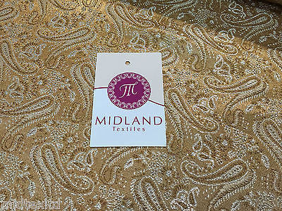 Metallic Paisley brocade Banarsi fabric 44