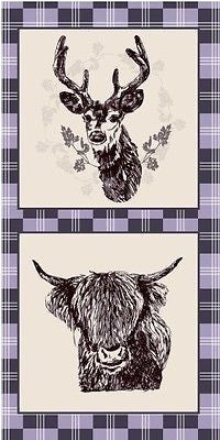 Mauve Highland Scottish Tartan 100% Cotton craft & quilting fabric 45' M678 - Midland Textiles & Fabric