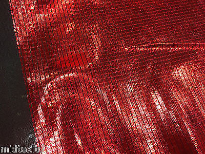 SHIMMER LAME FOIL FABRIC ON BLACK JERCEY STRETCHY WITH CHECK EFFECT 60' M6 - Midland Textiles & Fabric
