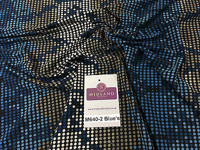 Spotted printed ity stretch jersey Lycra dress Fabric 58' wide M640 Mtex - Midland Textiles & Fabric