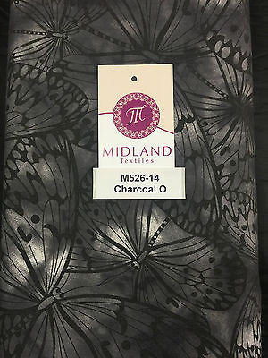 Large Butterfly Melody Print Fabric 5620 100% Cotton 44' Wide M526 Mtex - Midland Textiles & Fabric