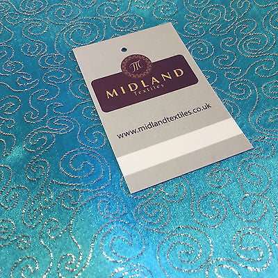 Metallic Silver Swirl Ribbon Jacquard brocade fabric M395 Mtex - Midland Textiles & Fabric