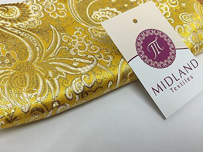 Paisley Metallic Brocade Fabric 58' wide for Jackets and waistcoats M350 Mtex - Midland Textiles & Fabric