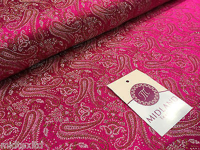 Metallic Paisley brocade Banarsi fabric 44