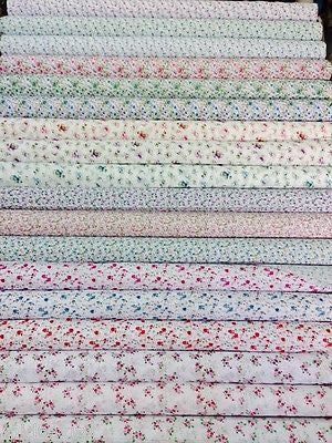 Vintage  floral ditsy Shabby Chic poly cotton printed fabric 44' Wide M341 Mtex - Midland Textiles & Fabric