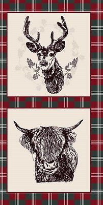 Wine Highland Scottish Tartan 100% Cotton craft and quilting Fabric 45' M677 - Midland Textiles & Fabric