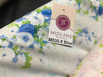 Vintage floral shabby Chic Printed Fabric 100% Cotton Poplin 44' Wide M530 Mtex - Midland Textiles & Fabric