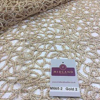 Metallic Wedding Net Mesh lace Dress fabric 50