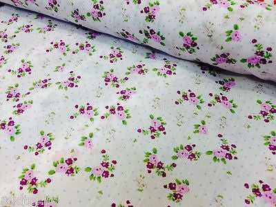 Vintage  floral ditsy Shabby Chic poly cotton printed fabric 44" Wide M341 Mtex - Midland Textiles & Fabric