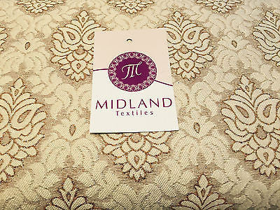 Indian Banarsi Floral Ornamental Motif Woven Brocade fabric 44' M242 Mtex - Midland Textiles & Fabric