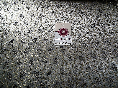 Indian Embroided Floral Metallic Banarsi Brocade Fabric 44' M391 Mtex - Midland Textiles & Fabric