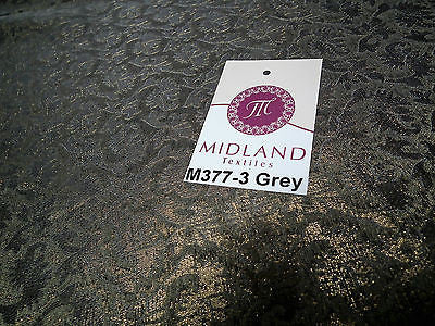 Indian  Floral Gold Metallic faux silk banarsi Brocade 44' Wide M377 - Midland Textiles & Fabric