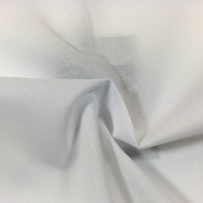 White lightweight 100% Combed cotton voile fabric for blouses, skirts 55' M706 - Midland Textiles & Fabric