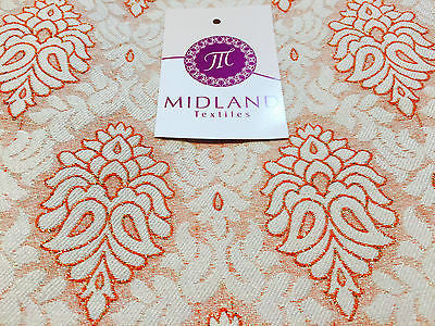 Indian Banarsi Floral Ornamental Motif Woven Brocade fabric 44" M242 Mtex - Midland Textiles & Fabric