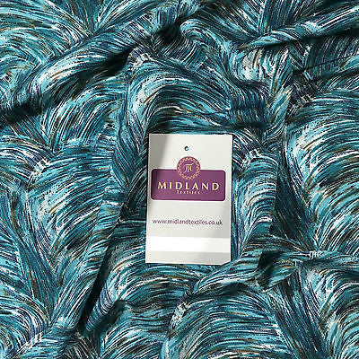 Artistic Waves Peach Crepe High Street Printed Dress Fabric 58'  M401 Mtex - Midland Textiles & Fabric