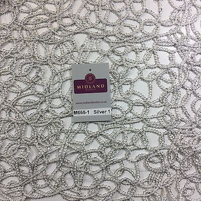 Metallic Wedding Net Mesh lace Dress fabric 50'  Wide M665 Mtex - Midland Textiles & Fabric