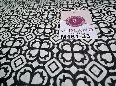 Geometric black and white printed chiffon fabric 44" wide M161-33 Mtex - Midland Textiles & Fabric