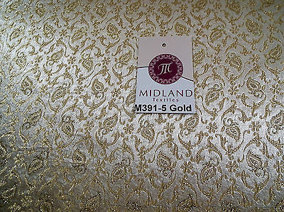 Indian Embroided Floral Metallic Banarsi Brocade Fabric 44' M391 Mtex - Midland Textiles & Fabric