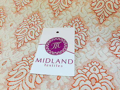 Indian Banarsi Floral Ornamental Motif Woven Brocade fabric 44' M242 Mtex - Midland Textiles & Fabric