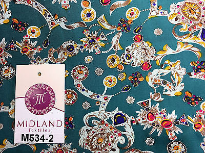 Royal Jewel Printed 100% Cotton Poplin fabric 58