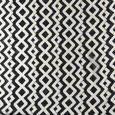 Cream and Navy Diamond Striped Georgette Chiffon Printed Fabric 58' M401-37 Mtex - Midland Textiles & Fabric
