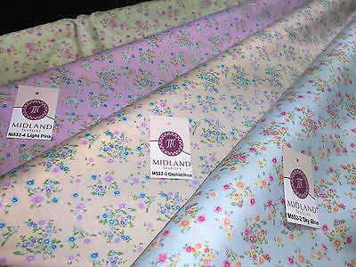 Vintage Ditsy Floral Printed Fabric 100% Cotton Poplin 44' Wide M532 Mtex - Midland Textiles & Fabric