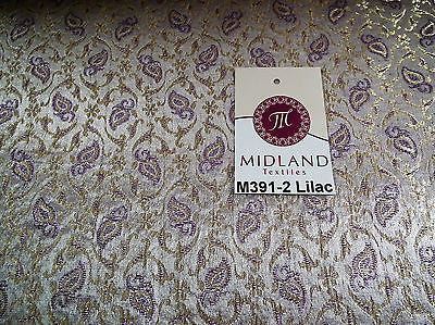 Indian Embroided Floral Metallic Banarsi Brocade Fabric 44' M391 Mtex - Midland Textiles & Fabric