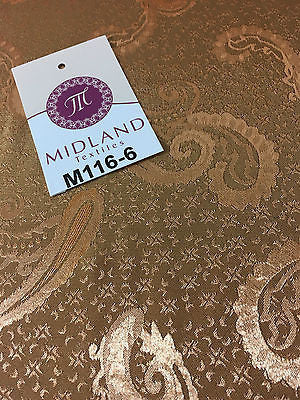 Two Toned Paisley Satin Jacquard Dress Fabric 58' Wide M116 Mtex - Midland Textiles & Fabric