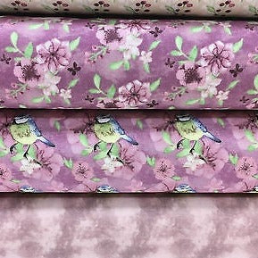 Pink Watercolour Floral 100% Cotton Craft & Patchwork fabric 44' Wide M561 Mtex - Midland Textiles & Fabric