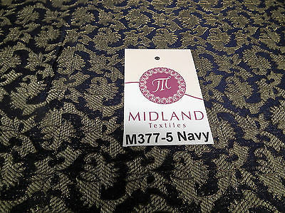 Indian  Floral Gold Metallic faux silk banarsi Brocade 44' Wide M377 - Midland Textiles & Fabric