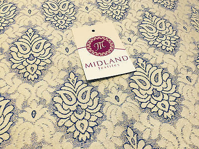 Indian Banarsi Floral Ornamental Motif Woven Brocade fabric 44' M242 Mtex - Midland Textiles & Fabric