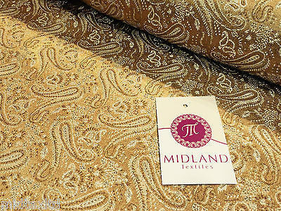 Metallic Paisley brocade Banarsi fabric 44