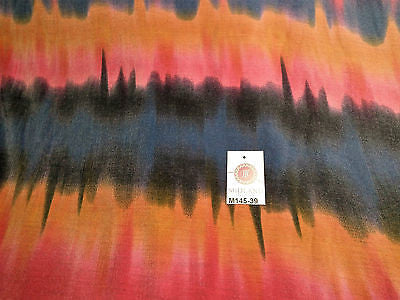 Bold Horizontal Gradient multi coloured printed Crinkle fabric 58