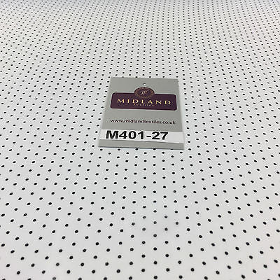 Optical White & Black Small Dotted Light chiffon Printed fabric 58' M401-27 Mtex - Midland Textiles & Fabric