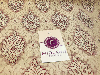 Indian Banarsi Floral Ornamental Motif Woven Brocade fabric 44" M242 Mtex - Midland Textiles & Fabric