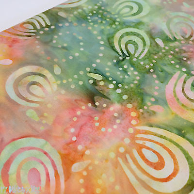 Swirl and dot design contrasting colours Bali batik fabric 100% Cotton M525 Mtex - Midland Textiles & Fabric