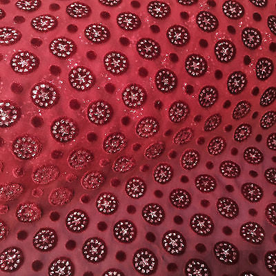 Burnout Chiffon velvet circles and spangle glitter fabric 50" Wide M187 Mtex - Midland Textiles & Fabric