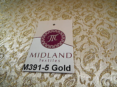 Indian Embroided Floral Metallic Banarsi Brocade Fabric 44' M391 Mtex - Midland Textiles & Fabric