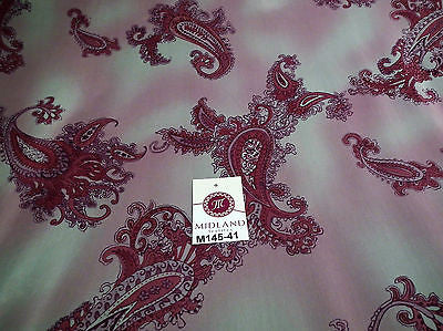 Pink Paisley Printed chiffon Dress fabric 45