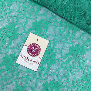 Stretch Floral Lace Semi Transparent Dress Fabric 55' Wide M186-19 Mtex - Midland Textiles & Fabric