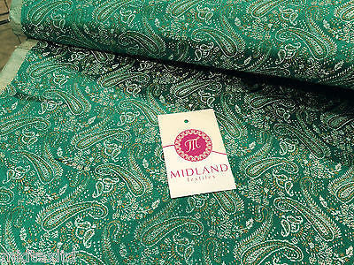 Metallic Paisley brocade Banarsi fabric 44